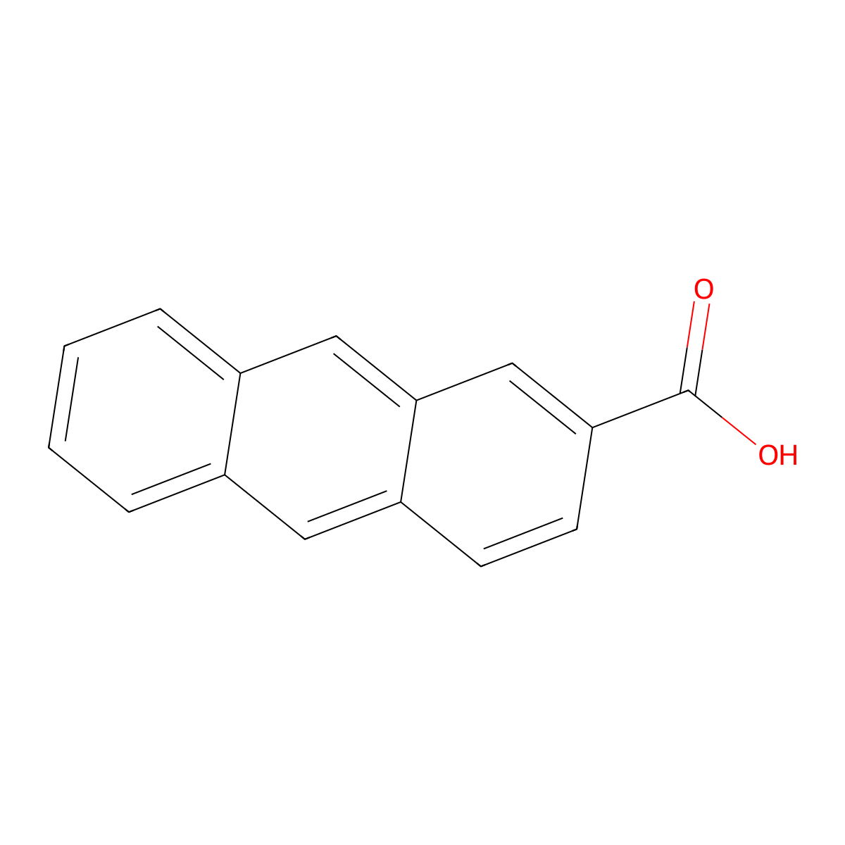 2-Anthracenecarboxylic Acid molecular structure, CAS 613-08-1