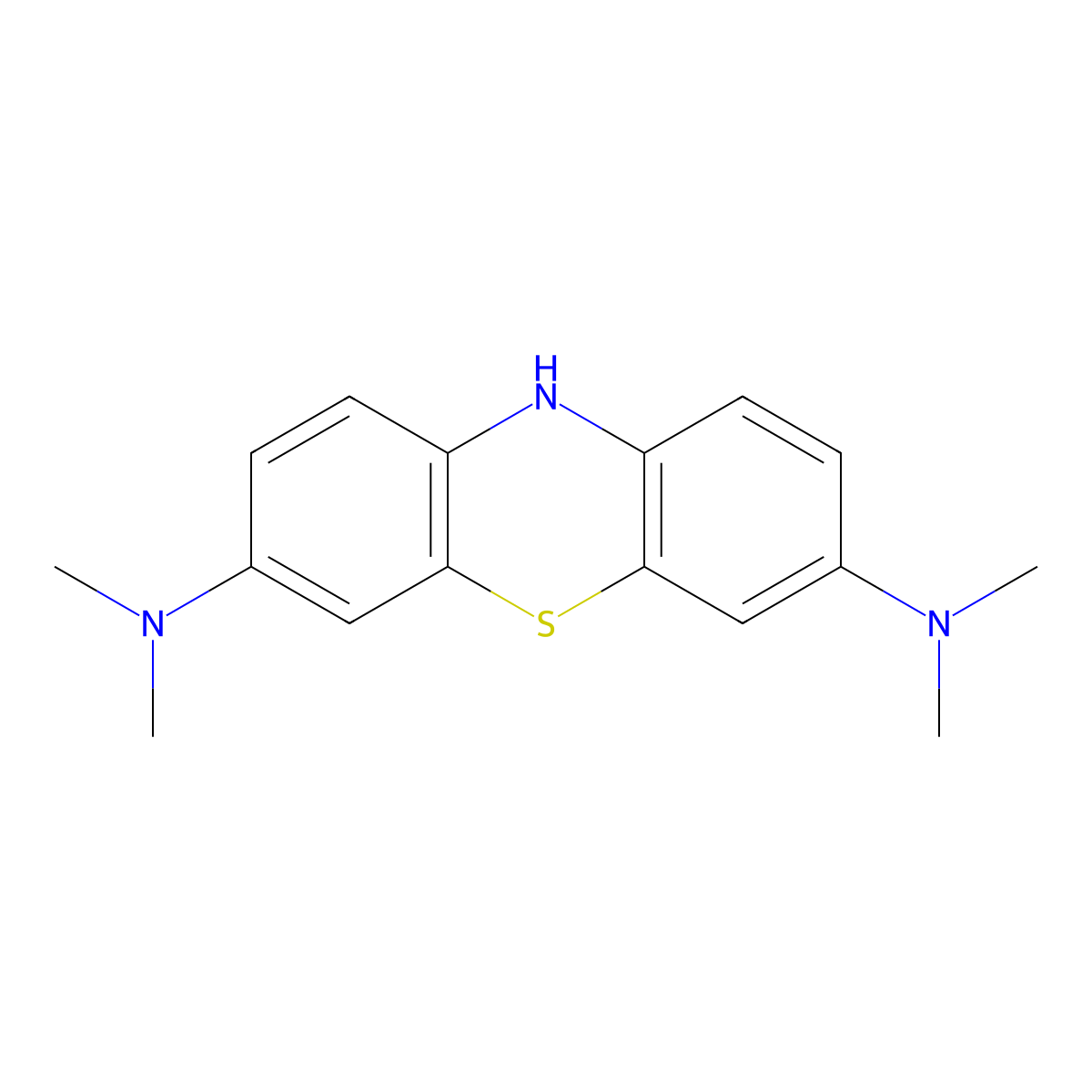 Leucomethylene blue molecular structure, CAS 613-11-6