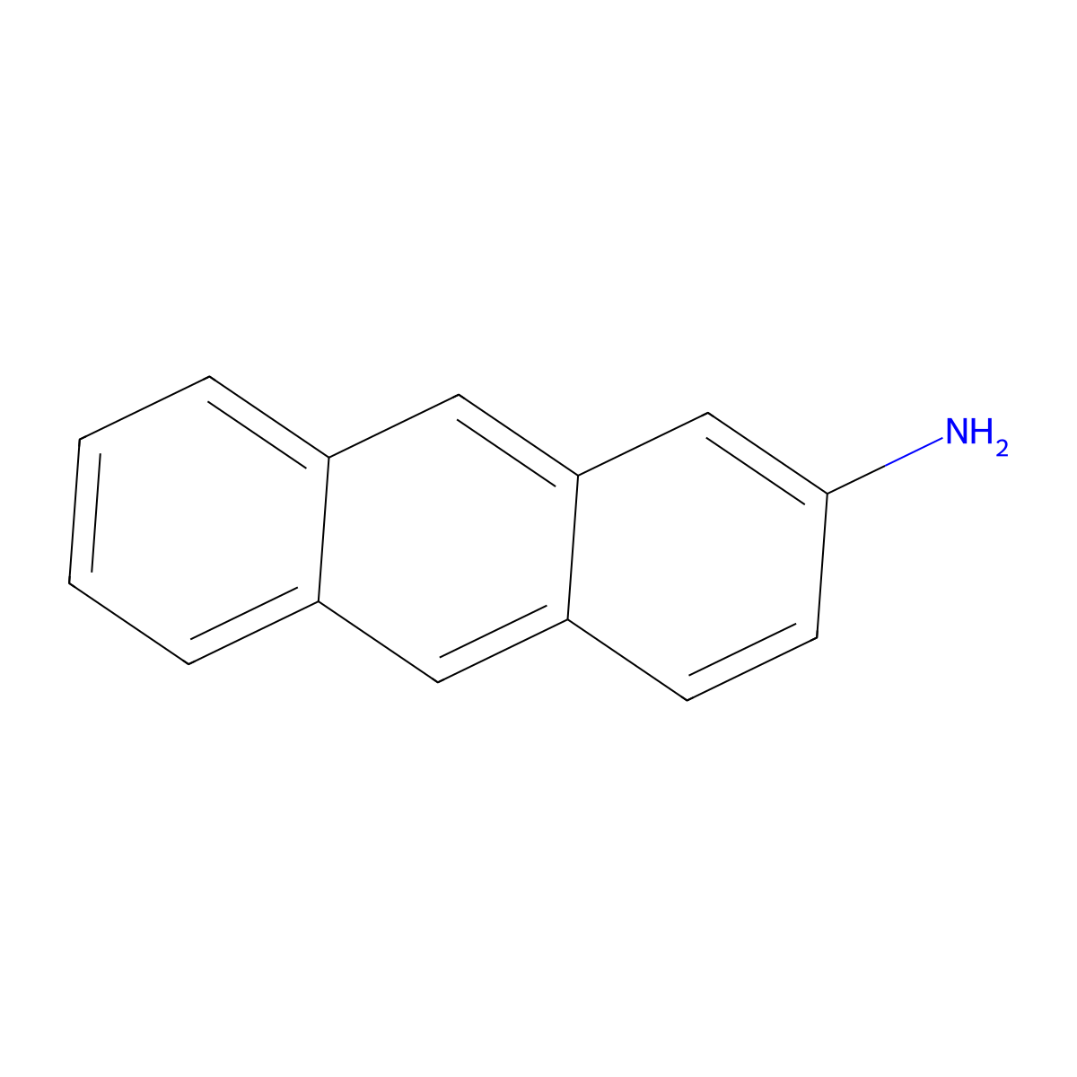 2-Aminoanthracene molecular structure, CAS 613-13-8