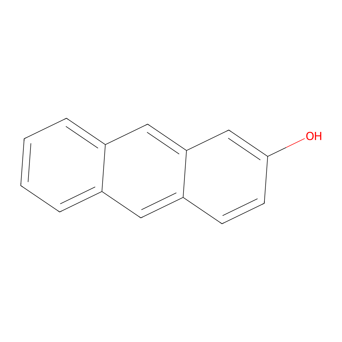 2-Anthrol molecular structure, CAS 613-14-9