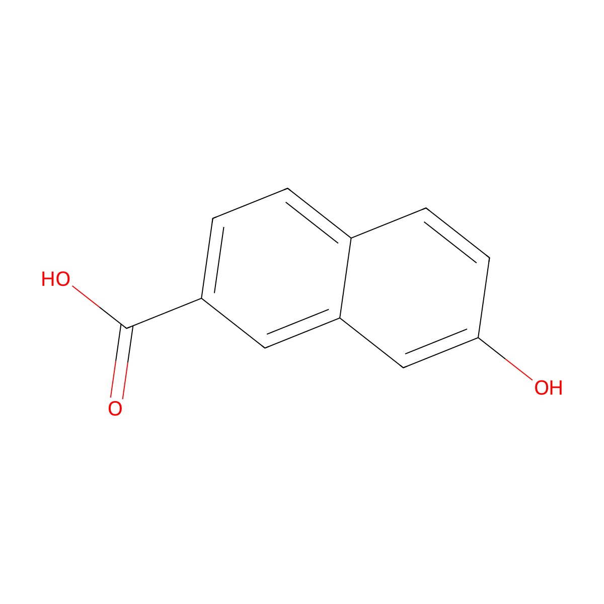 7-Hydroxy-2-naphthoic acid molecular structure, CAS 613-17-2
