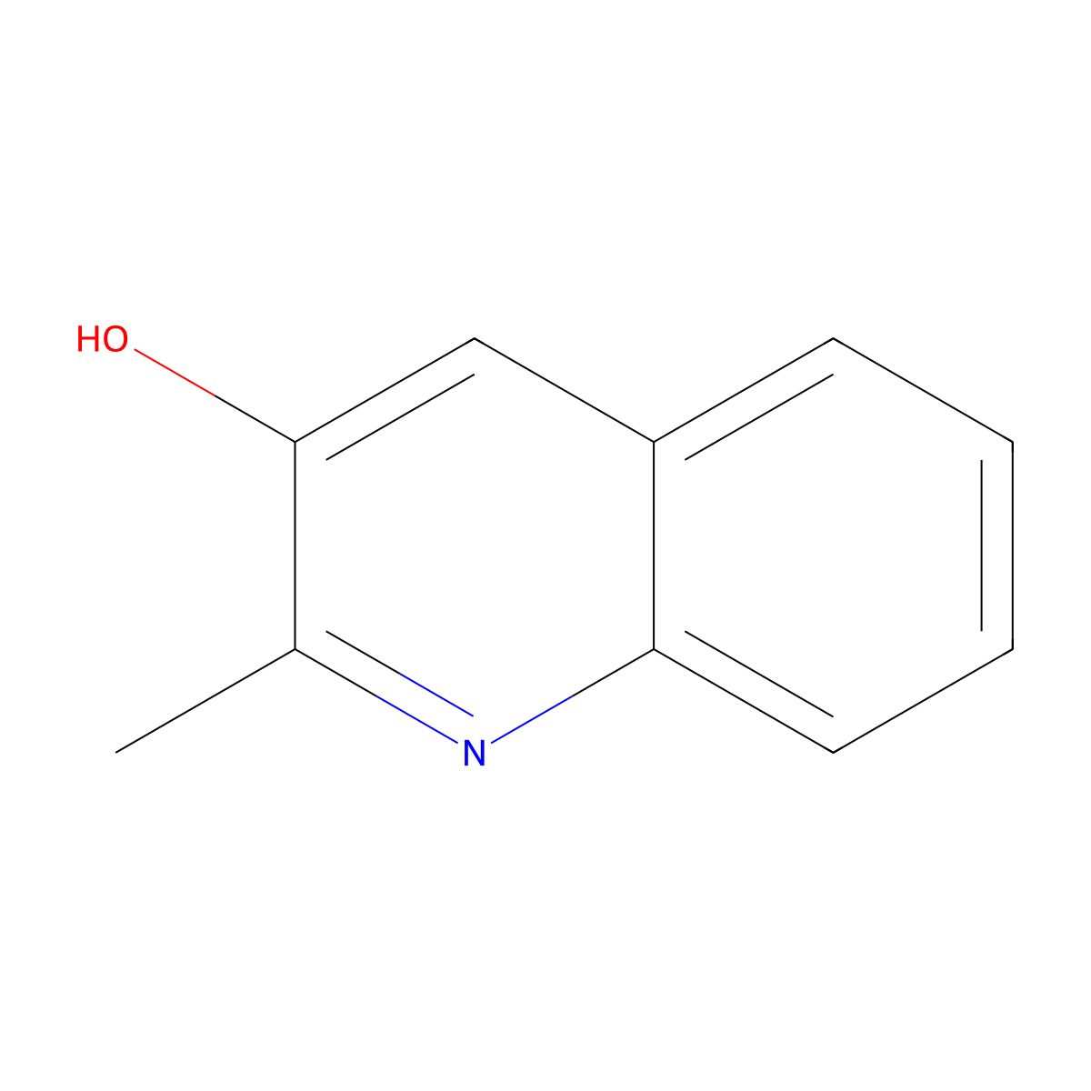 2-Methylquinolin-3-ol molecular structure, CAS 613-19-4