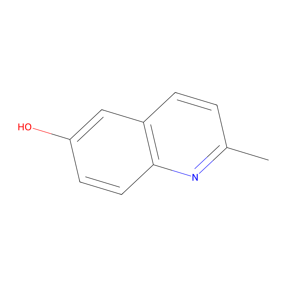6-Hydroxy-2-methylquinoline molecular structure, CAS 613-21-8
