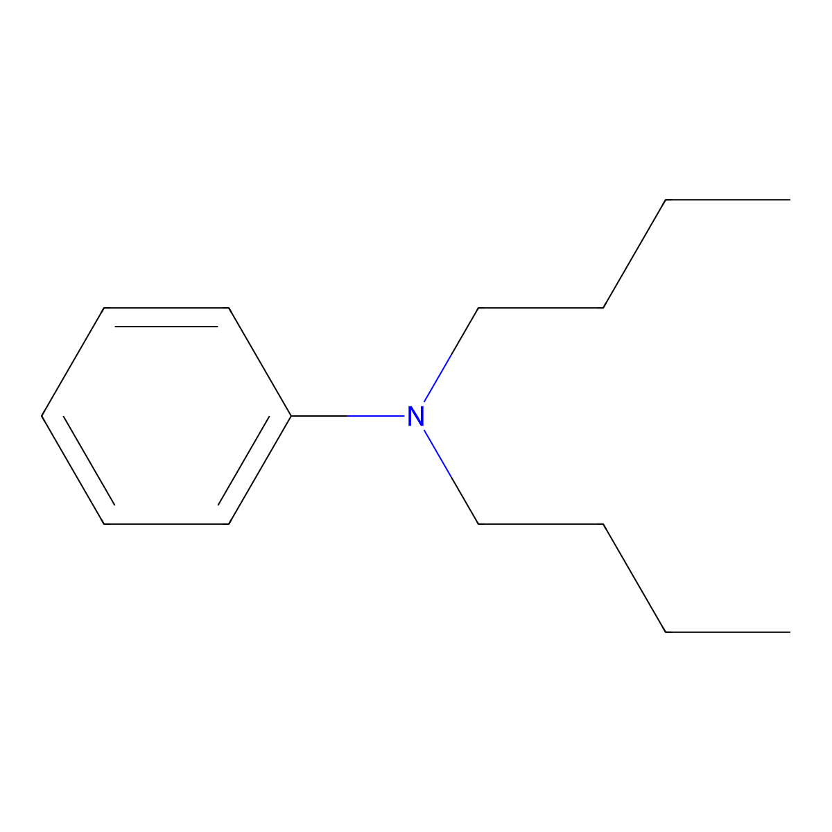 N,N-Dibutylaniline molecular structure, CAS 613-29-6