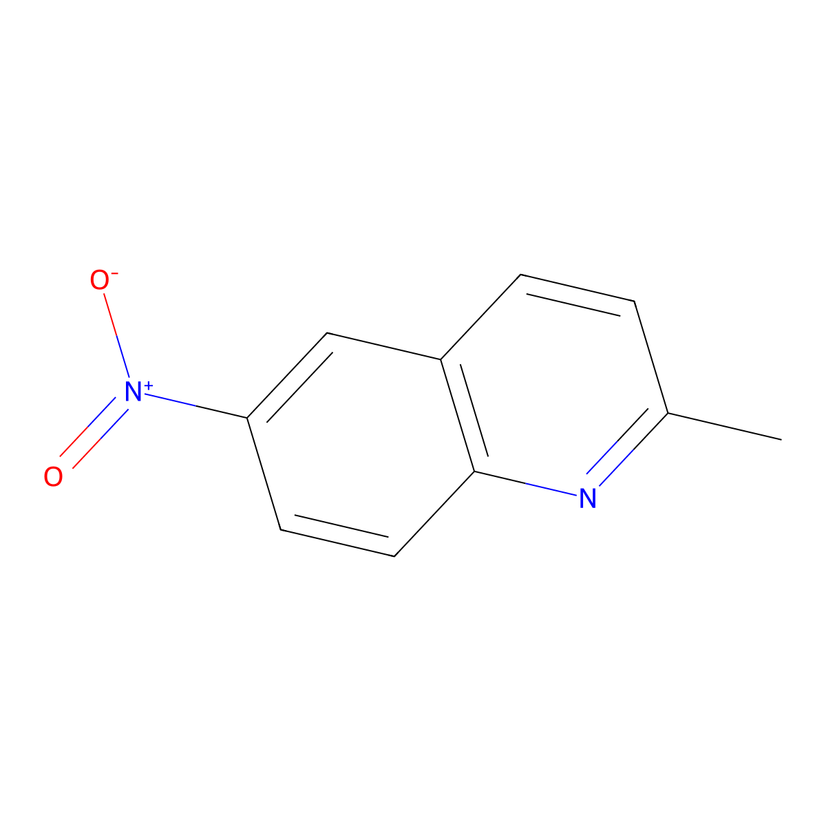 2-Methyl-6-nitroquinoline molecular structure, CAS 613-30-9