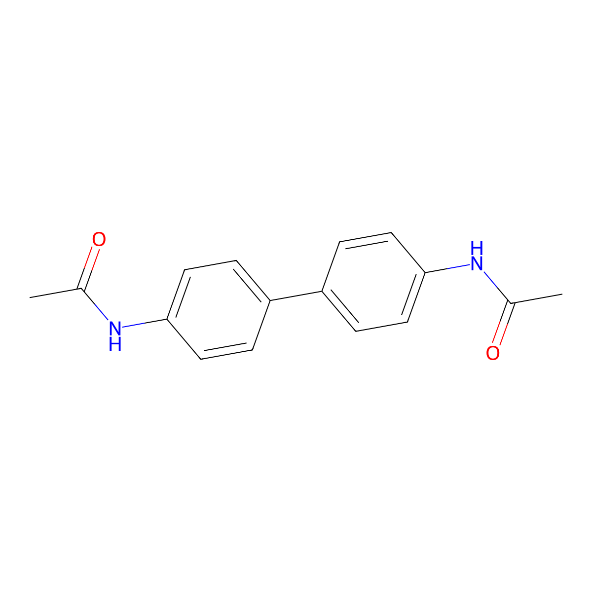 N,N'-Diacetylbenzidine molecular structure, CAS 613-35-4