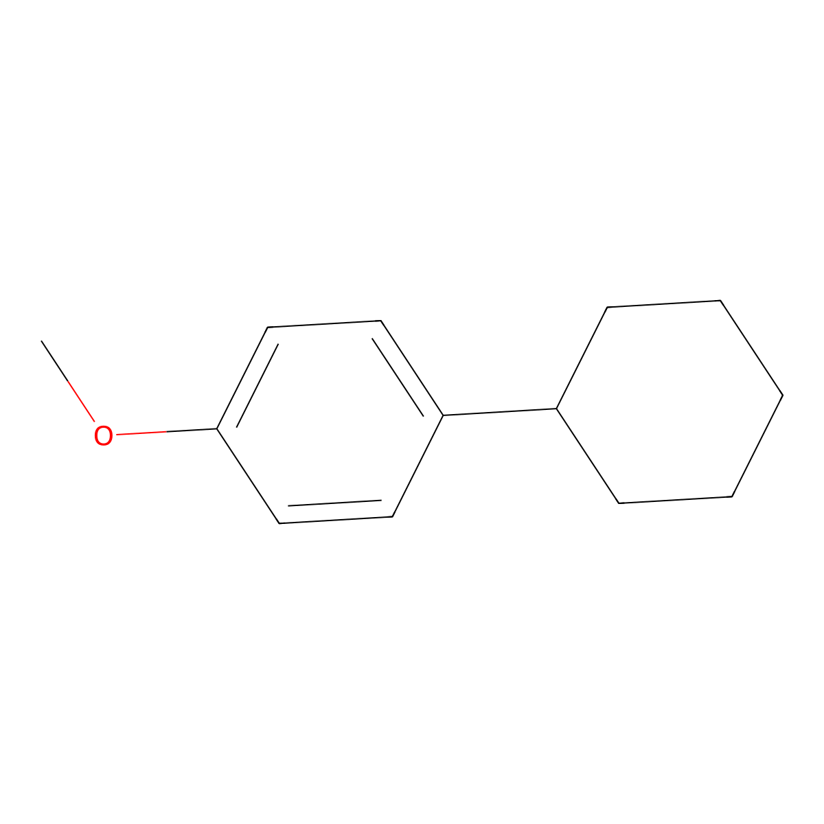 1-Cyclohexyl-4-methoxybenzene molecular structure, CAS 613-36-5