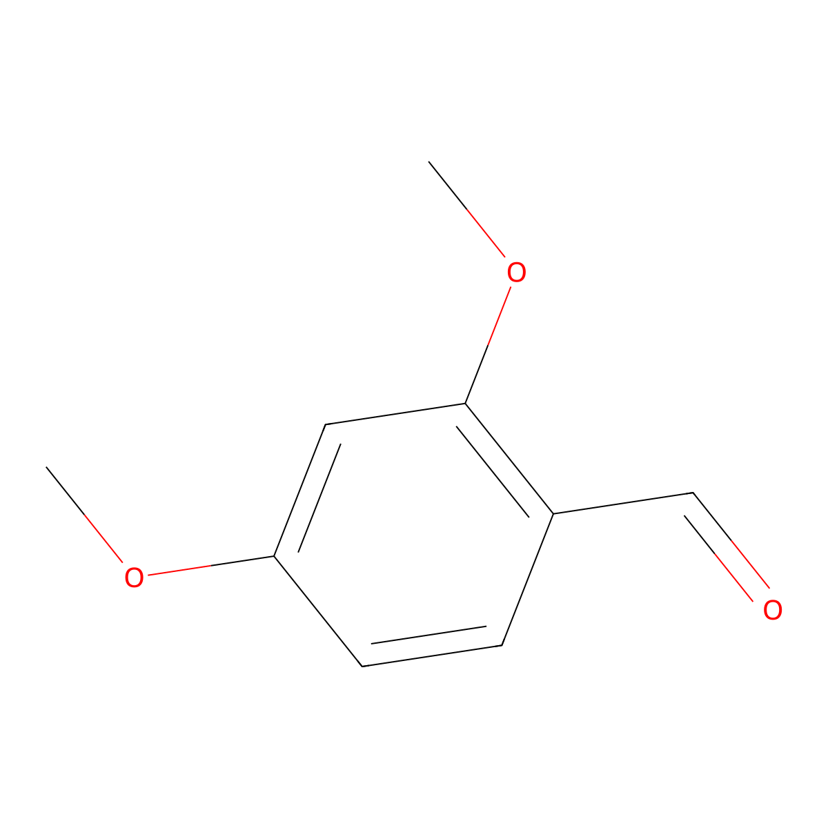 2,4-Dimethoxybenzaldehyde molecular structure, CAS 613-45-6