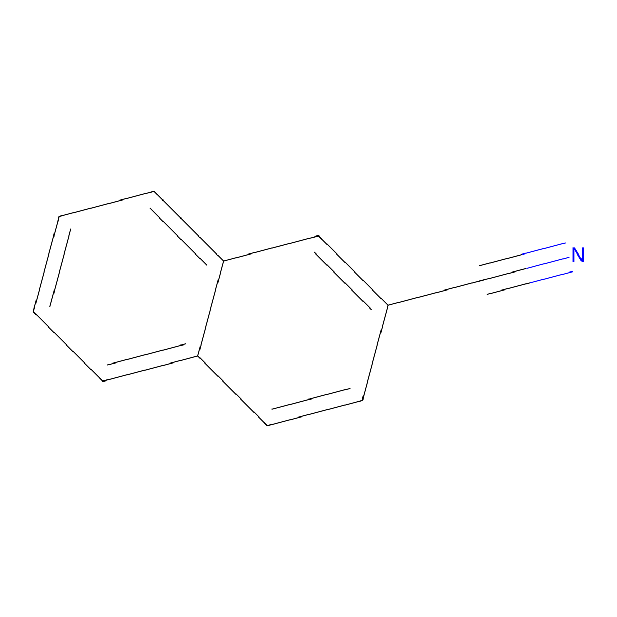 2-Naphthalenecarbonitrile molecular structure, CAS 613-46-7