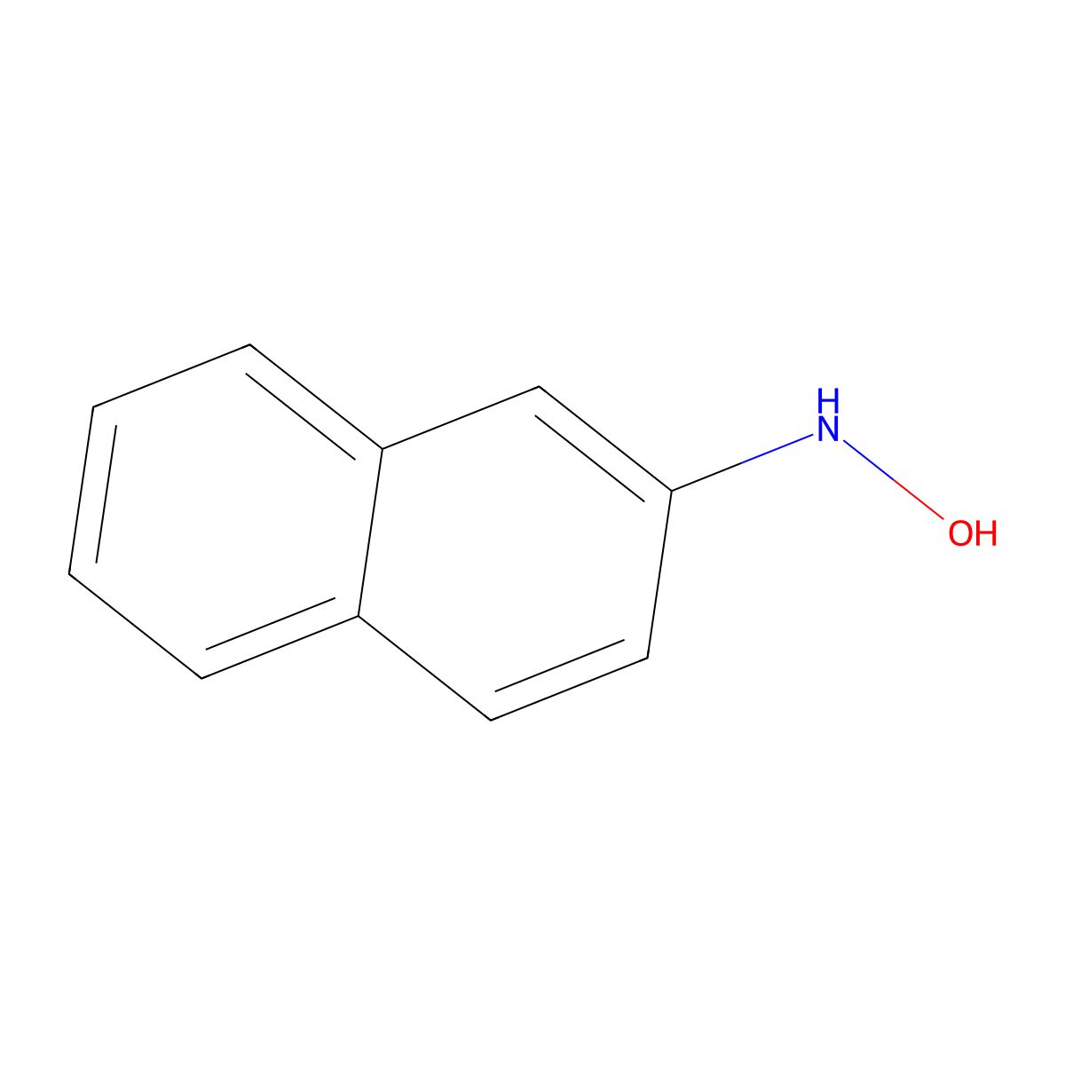 N-Hydroxy-2-naphthalenamine molecular structure, CAS 613-47-8