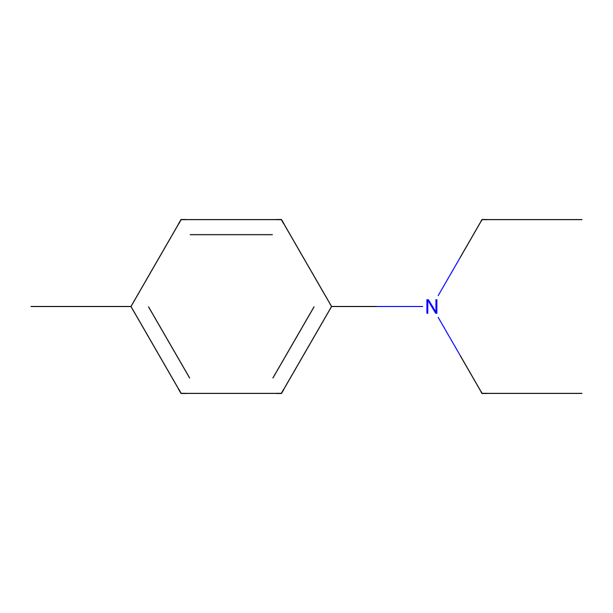 N,N-diethyl-p-toluidine molecular structure, CAS 613-48-9