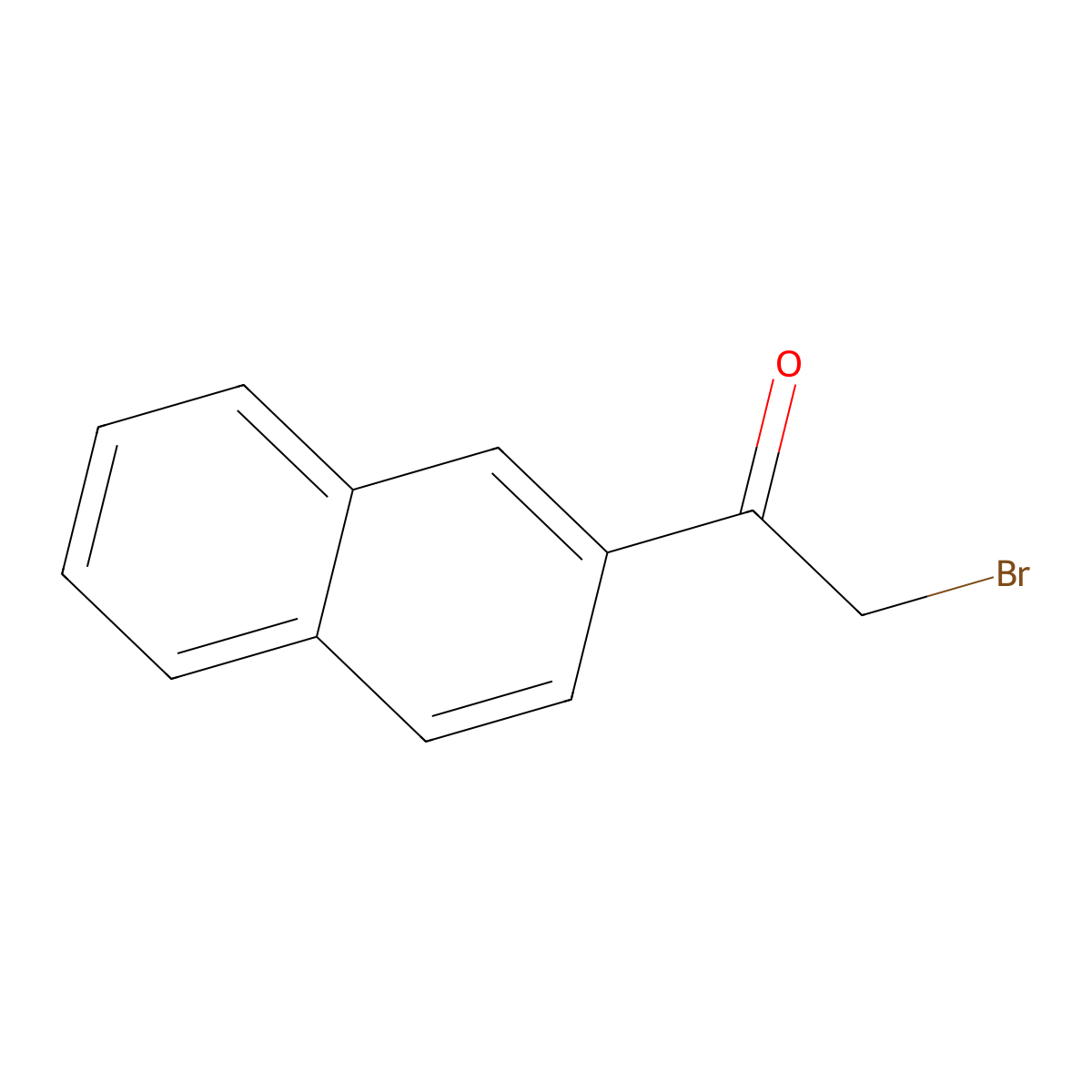 2-Bromo-2'-acetonaphthone molecular structure, CAS 613-54-7