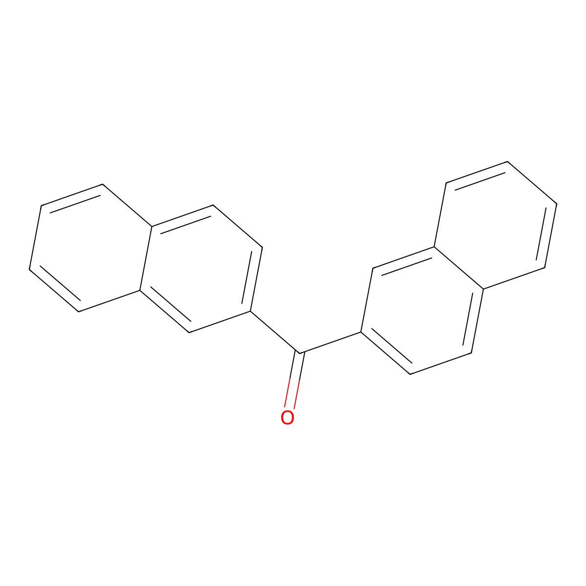Beta-naphthyl ketone molecular structure, CAS 613-56-9