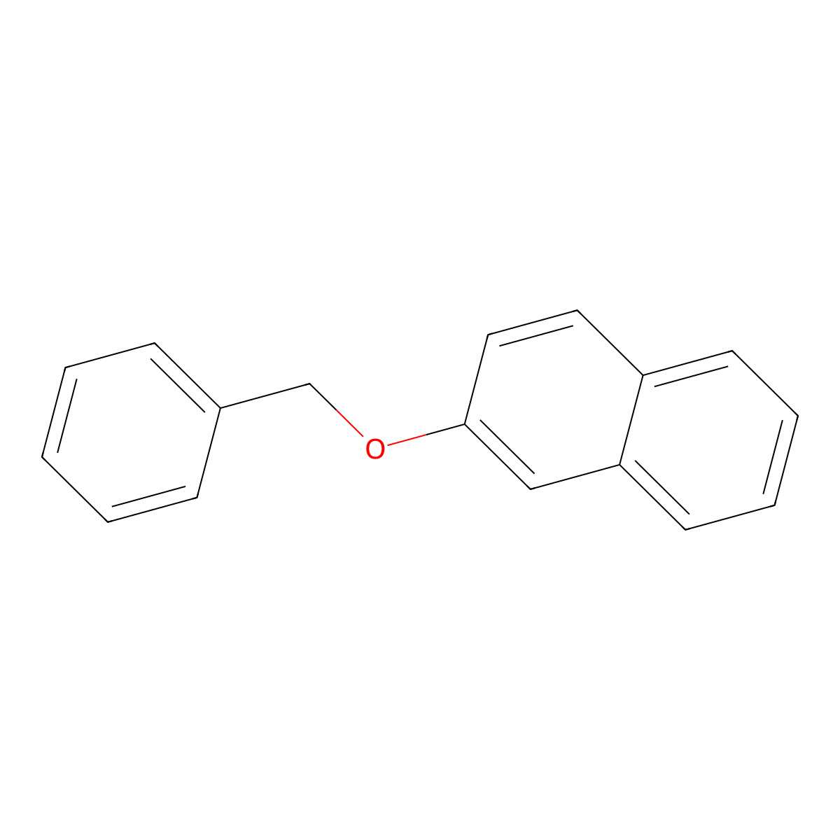 Benzyl 2-naphthyl ether molecular structure, CAS 613-62-7
