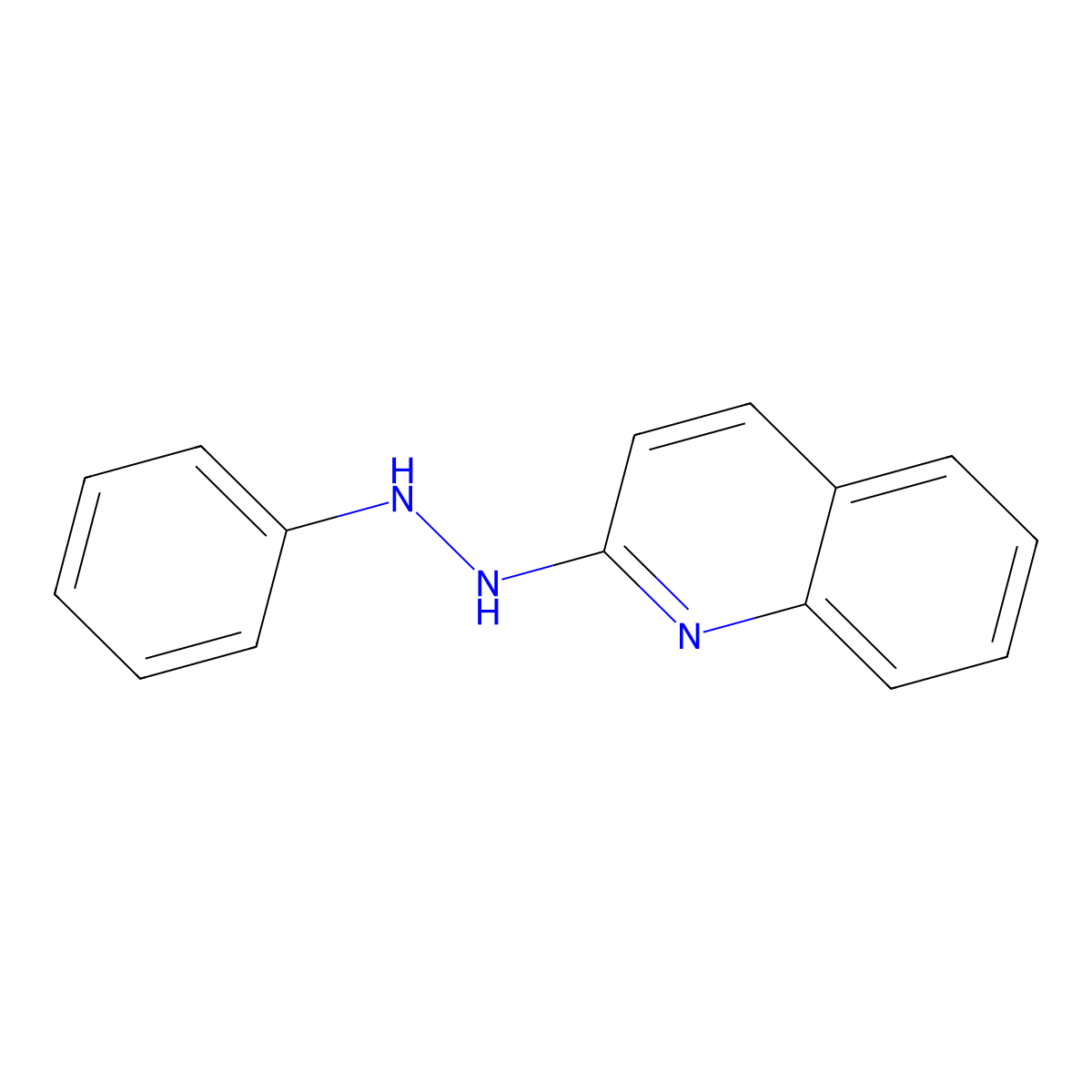 Quinoline, 2-(2-phenylhydrazino)- molecular structure, CAS 613-63-8