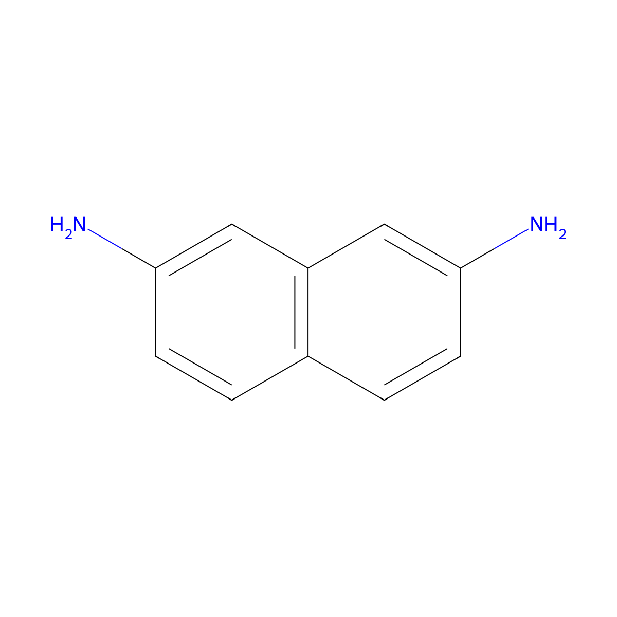 2,7-Naphthalenediamine molecular structure, CAS 613-76-3