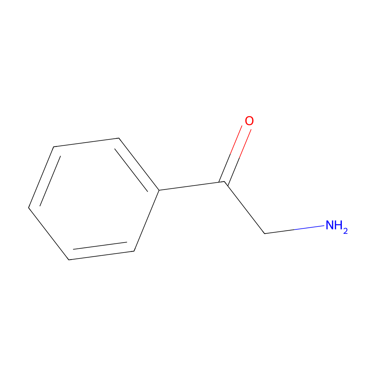 Phenacylamine molecular structure, CAS 613-89-8