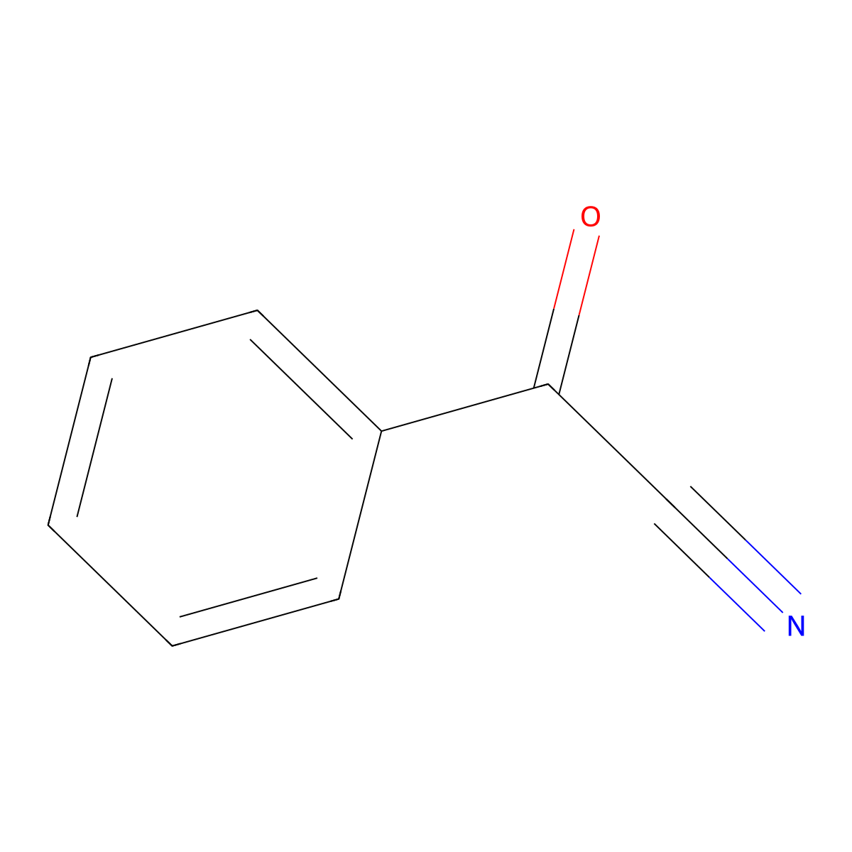 Phenylglyoxylonitrile molecular structure, CAS 613-90-1