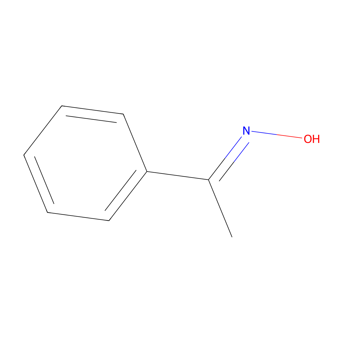 Acetophenonoxime molecular structure, CAS 613-91-2