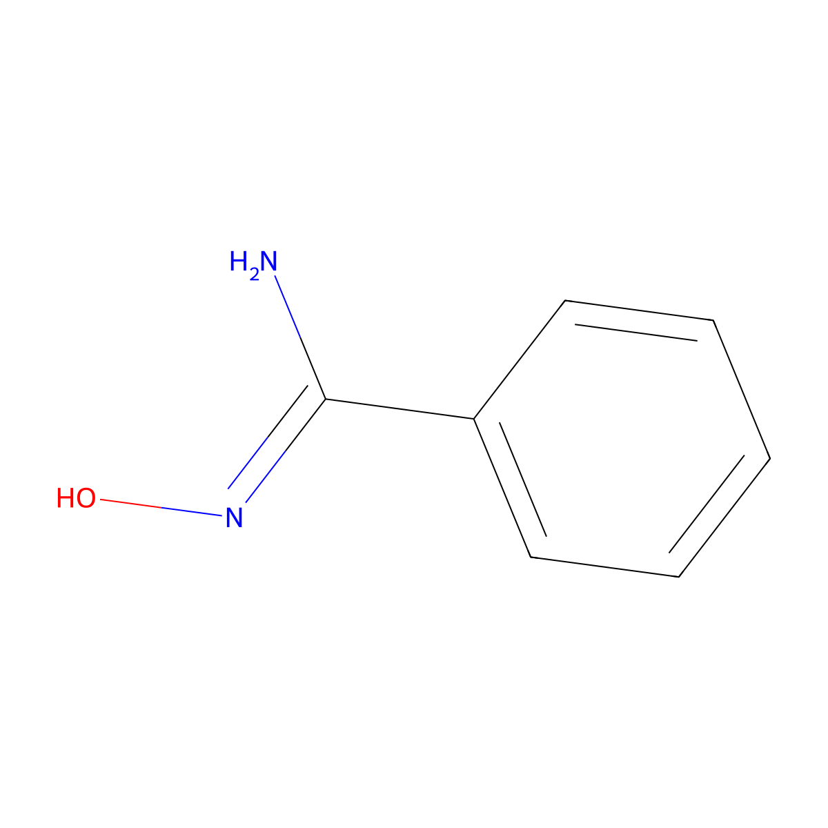 Benzamidoxime molecular structure, CAS 613-92-3