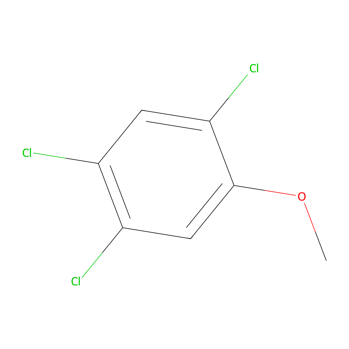 2,4,5-Trichloroanisole molecular structure, CAS 6130-75-2