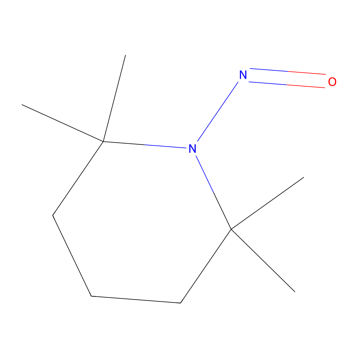 2,2,6,6-Tetramethyl-1-nitrosopiperidine molecular structure, CAS 6130-93-4