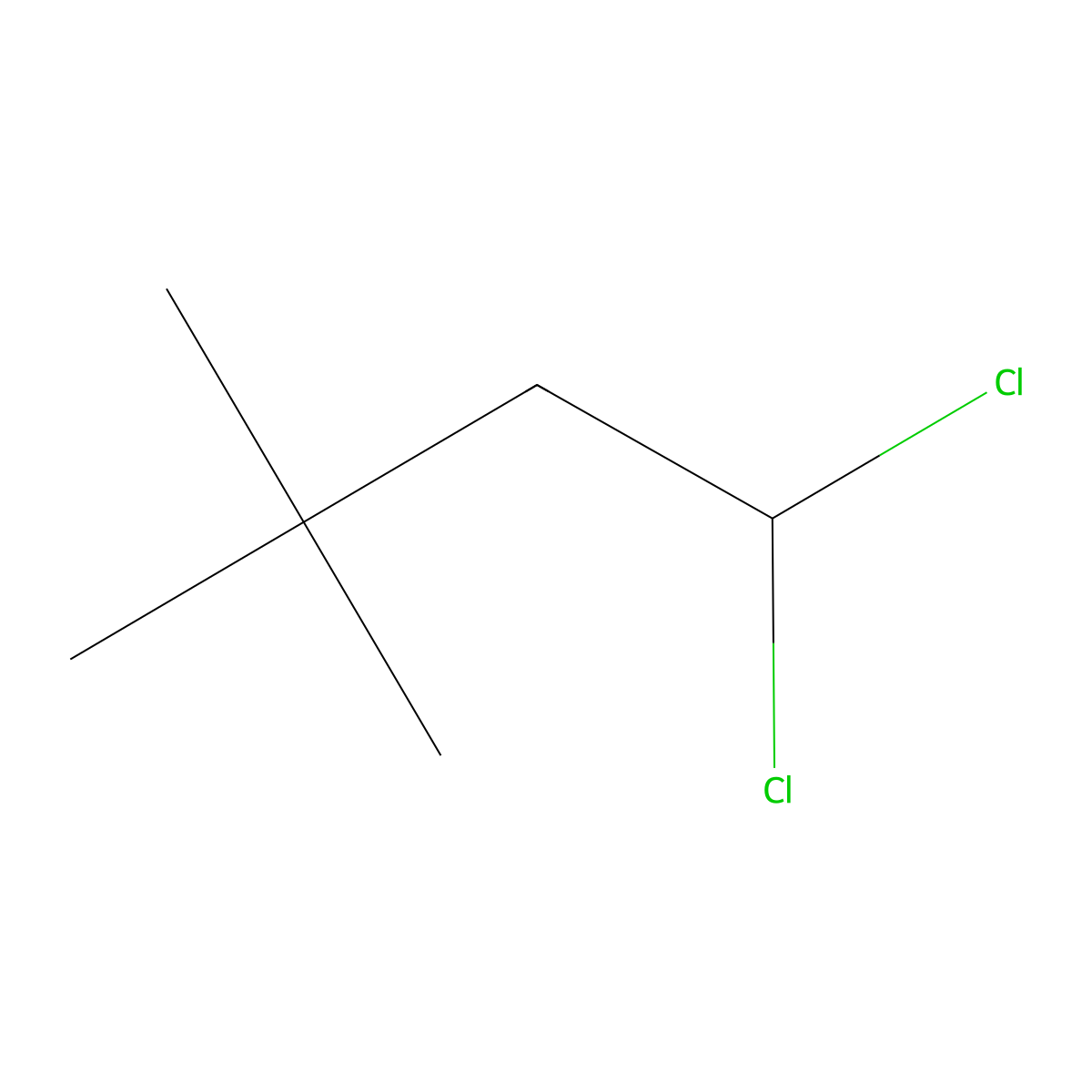 1,1-Dichloro-3,3-dimethylbutane molecular structure, CAS 6130-96-7