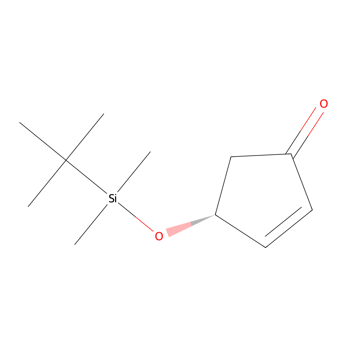 (4R)-(+)-t-Butyldimethylsiloxy-2-cyclopenten-1-one molecular structure, CAS 61305-35-9