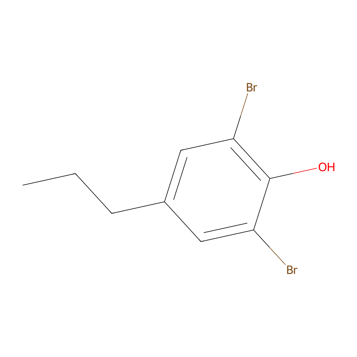 2,6-Dibromo-4-propylphenol molecular structure, CAS 61305-62-2