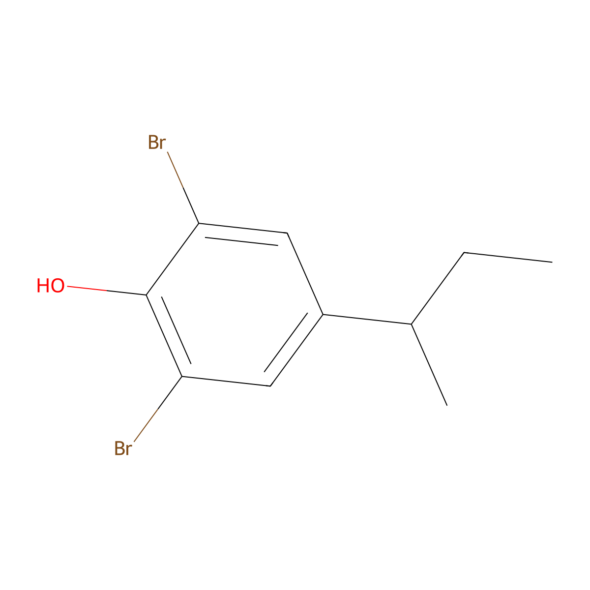2,6-Dibromo-4-(butan-2-yl)phenol molecular structure, CAS 61305-63-3
