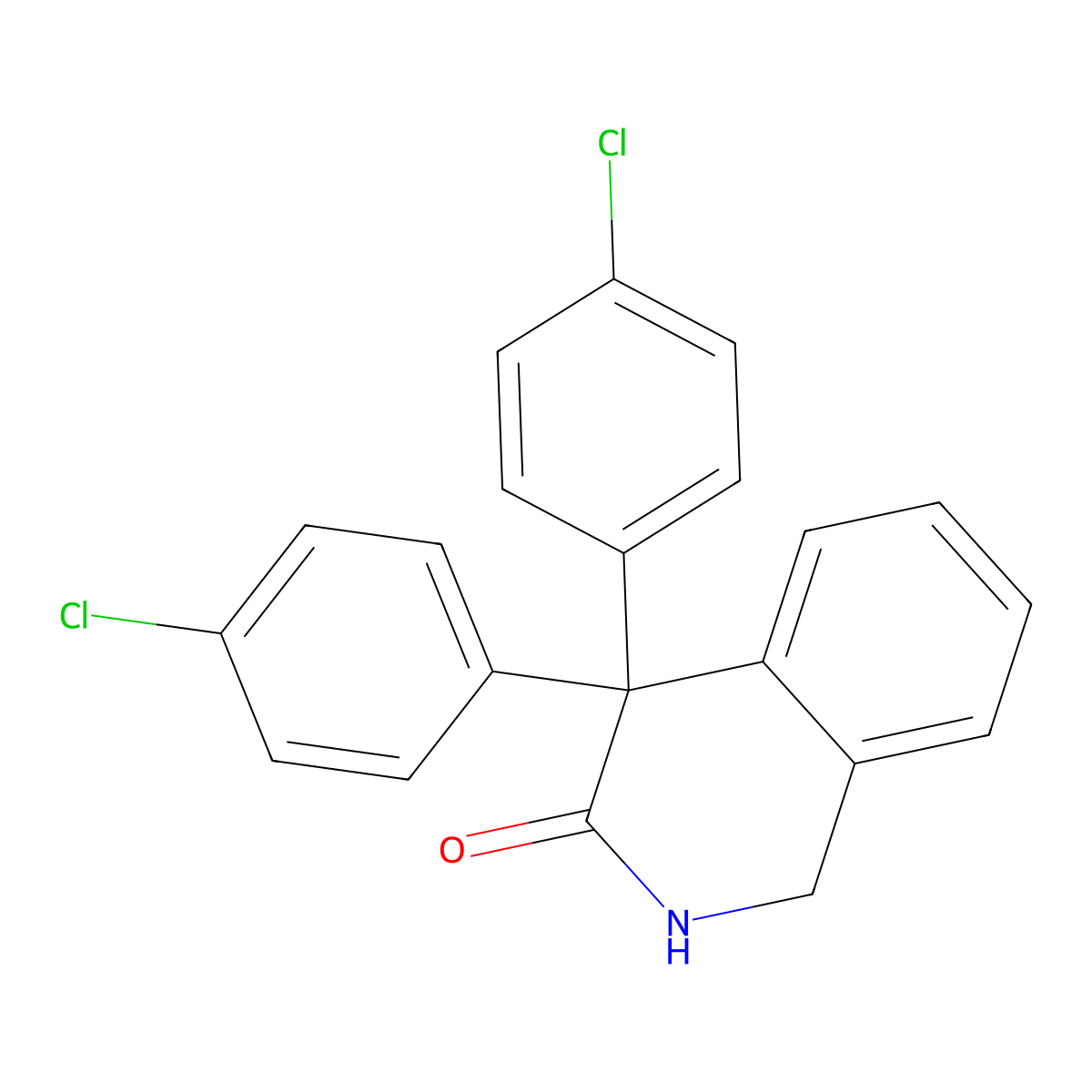 4,4-Bis(4-chlorophenyl)-1,2,4-trihydroisoquinolin-3-one molecular structure, CAS 61308-66-5