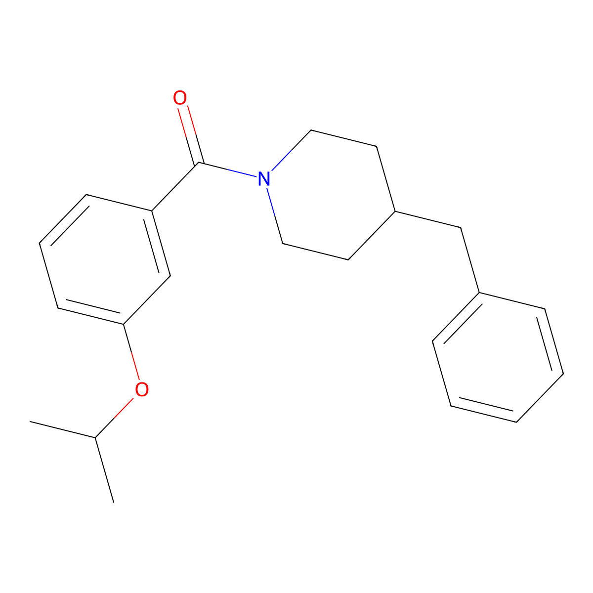 (4-Benzylpiperidin-1-yl)-(3-propan-2-yloxyphenyl)methanone molecular structure, CAS 6131-41-5