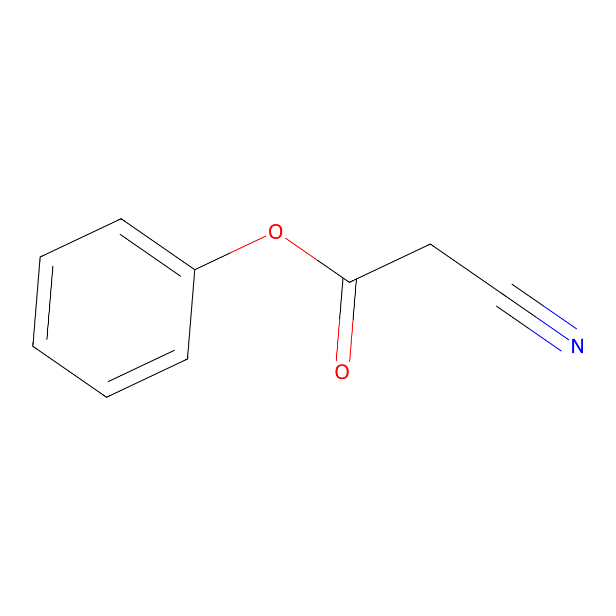 Phenyl cyanoacetate molecular structure, CAS 6131-48-2