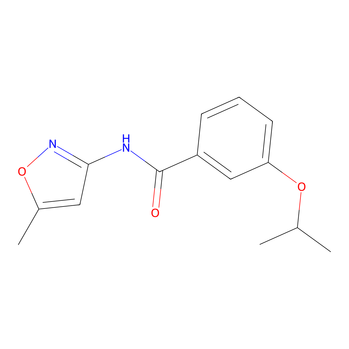 N-(5-methyl-1,2-oxazol-3-yl)-3-(propan-2-yloxy)benzamide molecular structure, CAS 6131-75-5