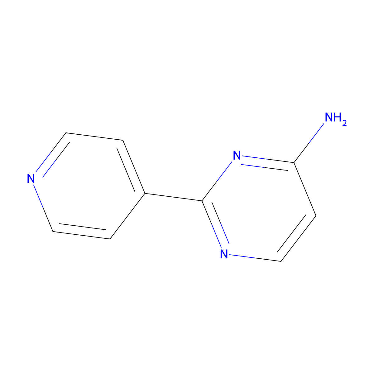 2-(Pyridin-4-yl)pyrimidin-4-amine molecular structure, CAS 61310-29-0