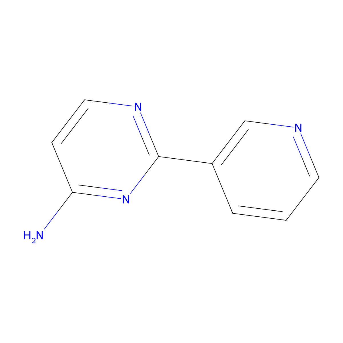 2-(Pyridin-3-yl)pyrimidin-4-amine molecular structure, CAS 61310-31-4