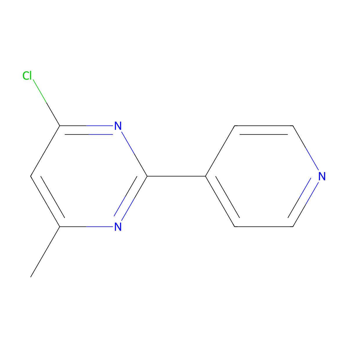 4-Chloro-6-methyl-2-(pyridin-4-yl)pyrimidine molecular structure, CAS 61310-33-6