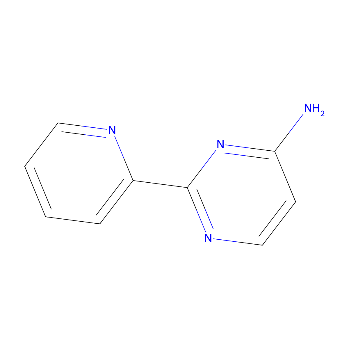 2-(Pyridin-2-yl)pyrimidin-4-amine molecular structure, CAS 61310-37-0