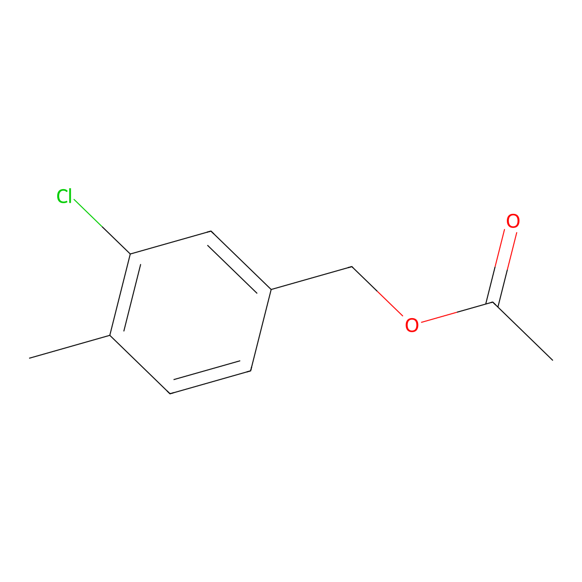 (3-Chloro-4-methylphenyl)methyl acetate molecular structure, CAS 61312-64-9