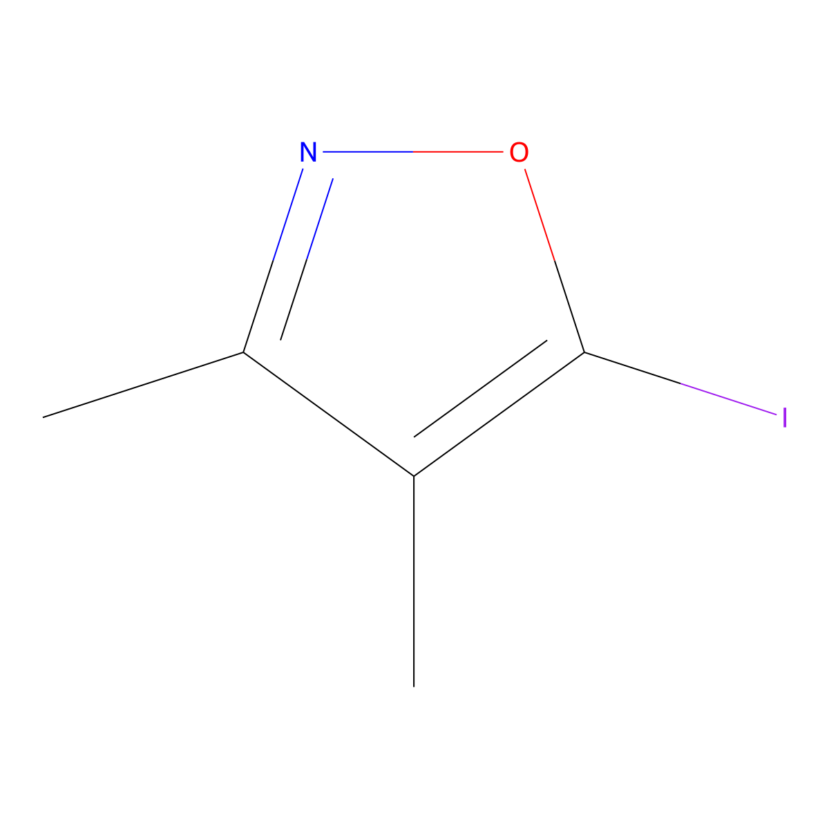 Isoxazole, 5-iodo-3,4-dimethyl- molecular structure, CAS 61314-41-8