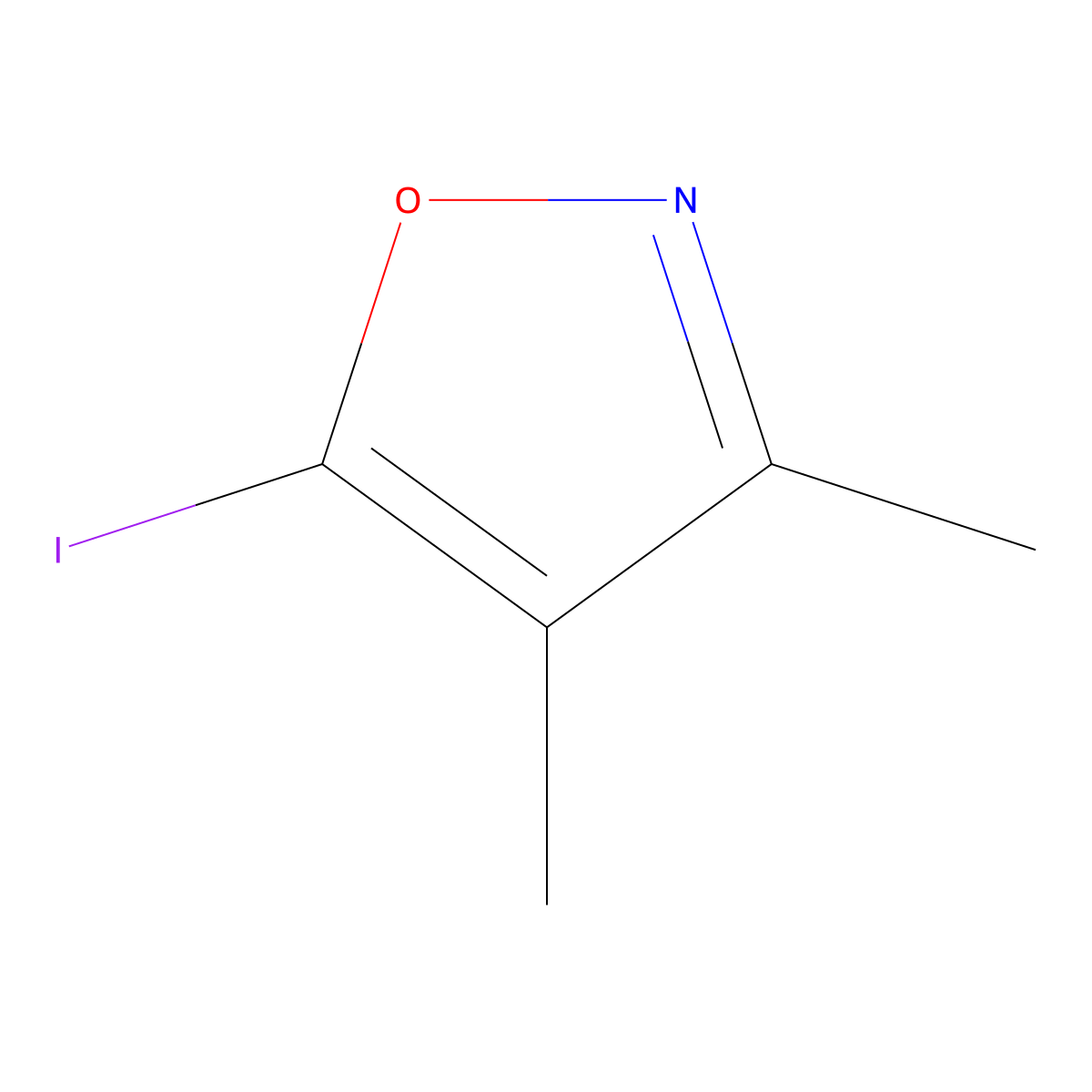 Isoxazole, 5-iodo-3,4-dimethyl- molecular structure, CAS 61314-41-8