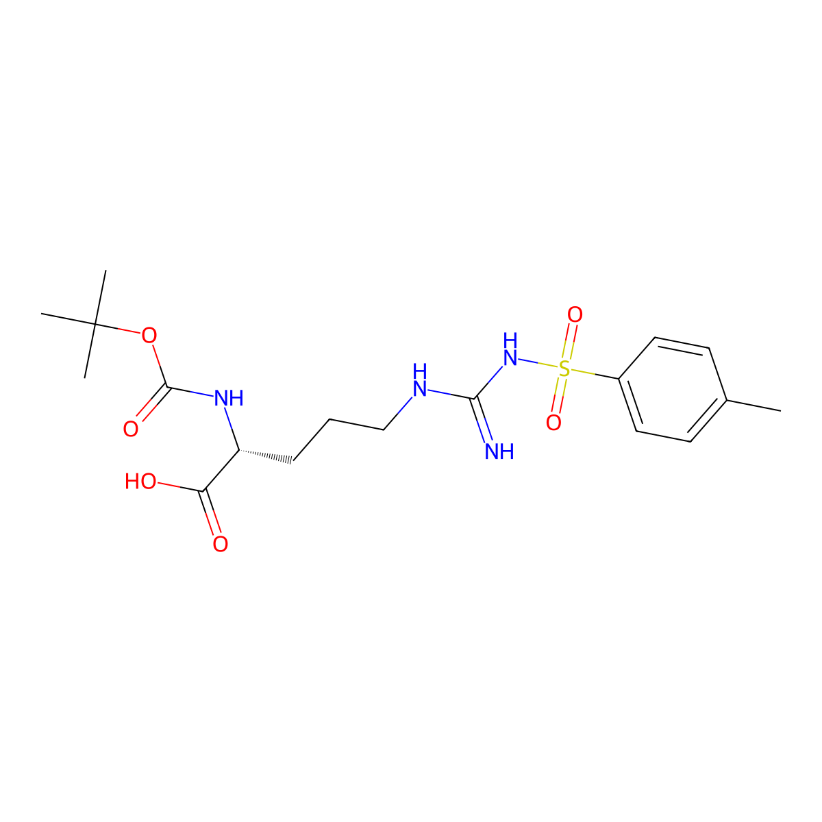 Boc-D-Arg(Tos)-OH molecular structure, CAS 61315-61-5