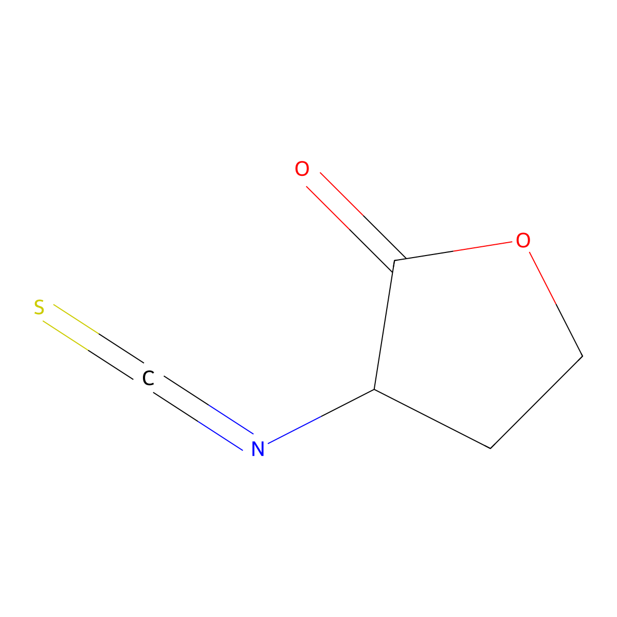 3-Isothiocyanatooxolan-2-one molecular structure, CAS 61315-63-7