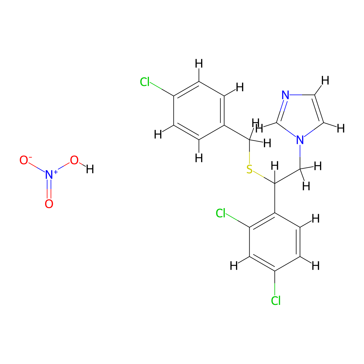Sulconazole Nitrate molecular structure, CAS 61318-91-0