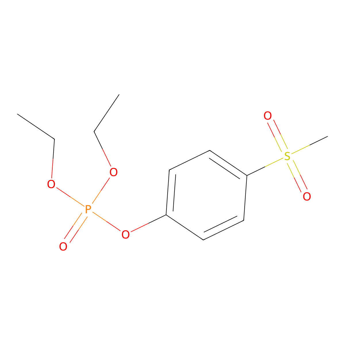 Fensulfothion oxon sulfone molecular structure, CAS 6132-17-8