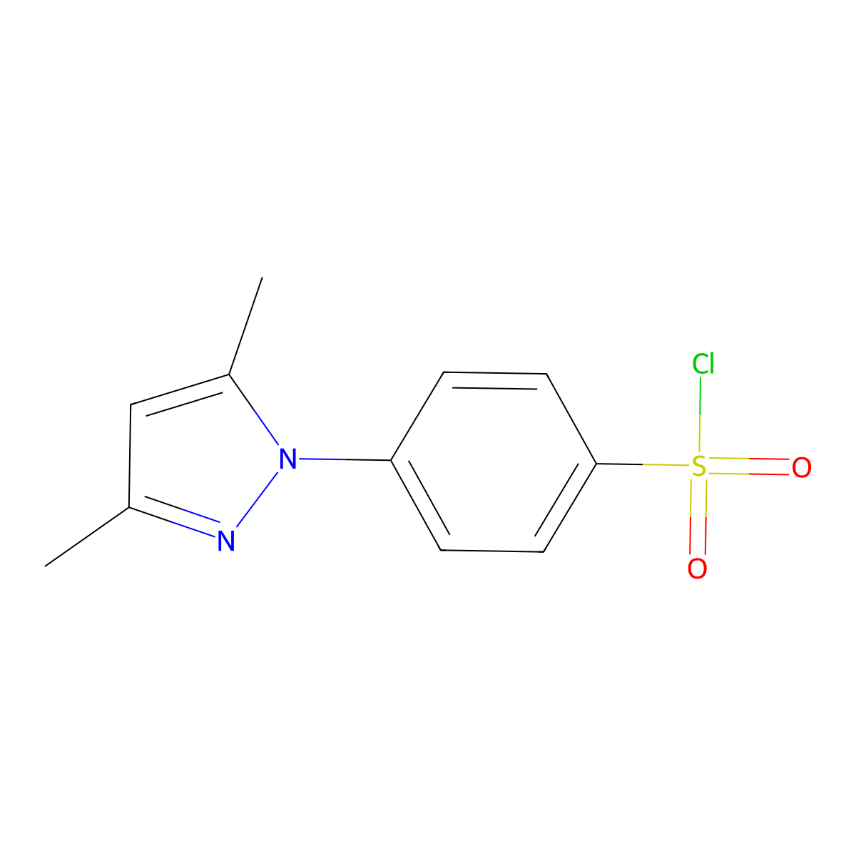 4-(3,5-Dimethyl-1H-pyrazol-1-YL)benzenesulfonyl chloride molecular structure, CAS 61320-20-5