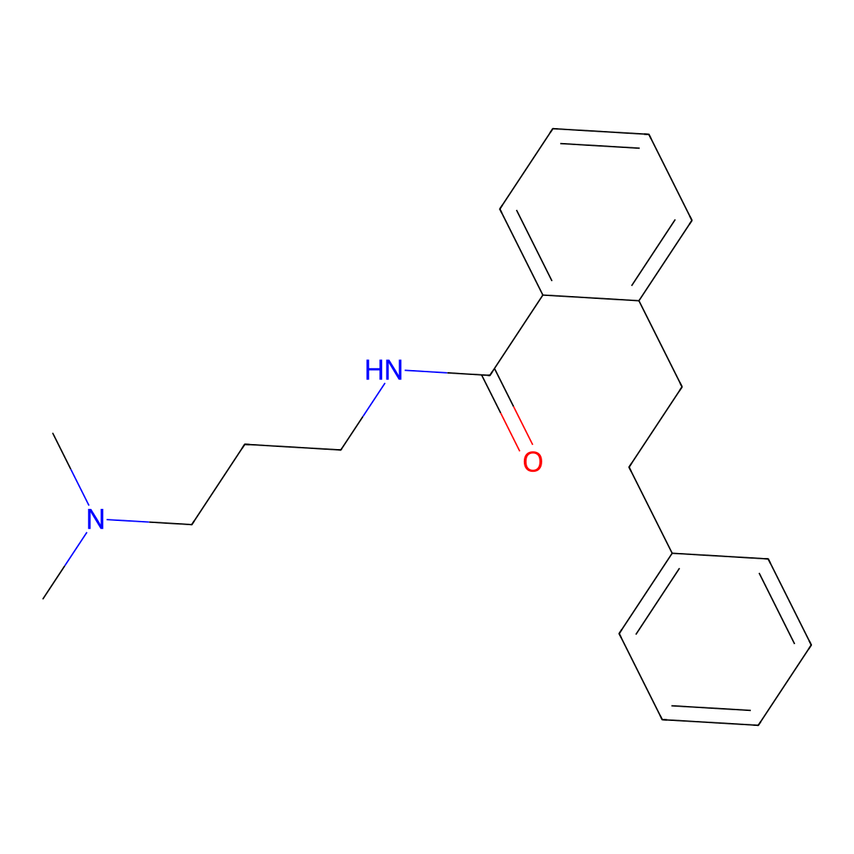 Benzamide, N-[3-(dimethylamino)propyl]-2-(2-phenylethyl)- molecular structure, CAS 61321-72-0