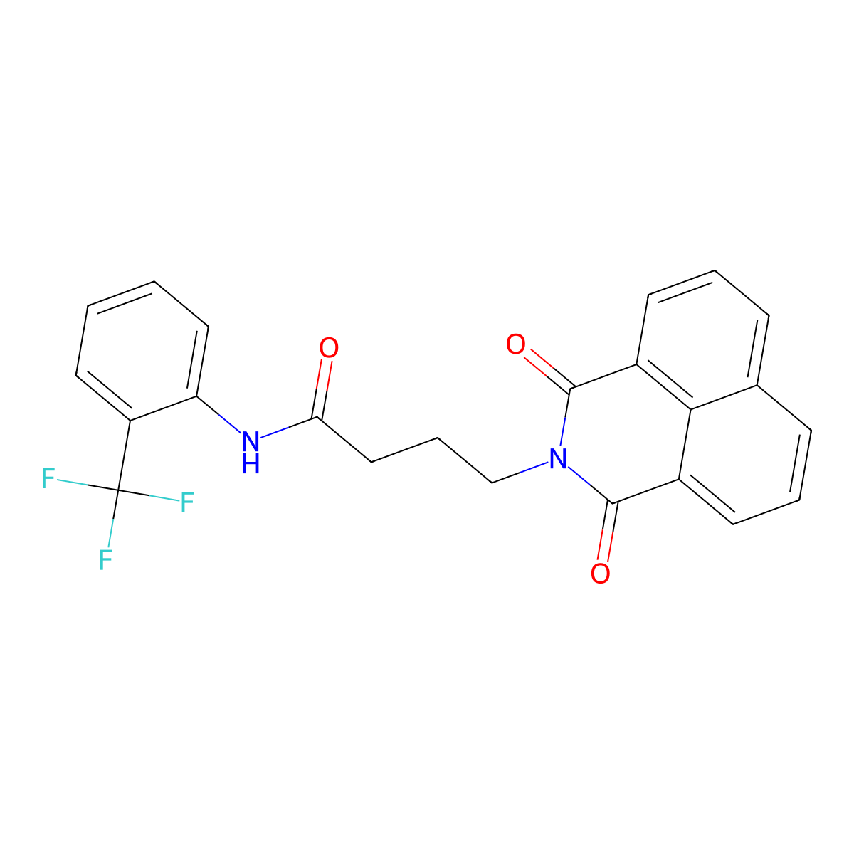 4-(1,3-dioxobenzo[de]isoquinolin-2-yl)-N-[2-(trifluoromethyl)phenyl]butanamide molecular structure, CAS 613219-37-7