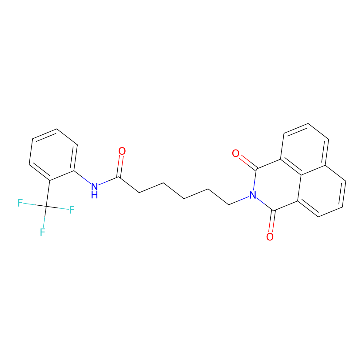 6-(1,3-dioxobenzo[de]isoquinolin-2-yl)-N-[2-(trifluoromethyl)phenyl]hexanamide molecular structure, CAS 613219-38-8