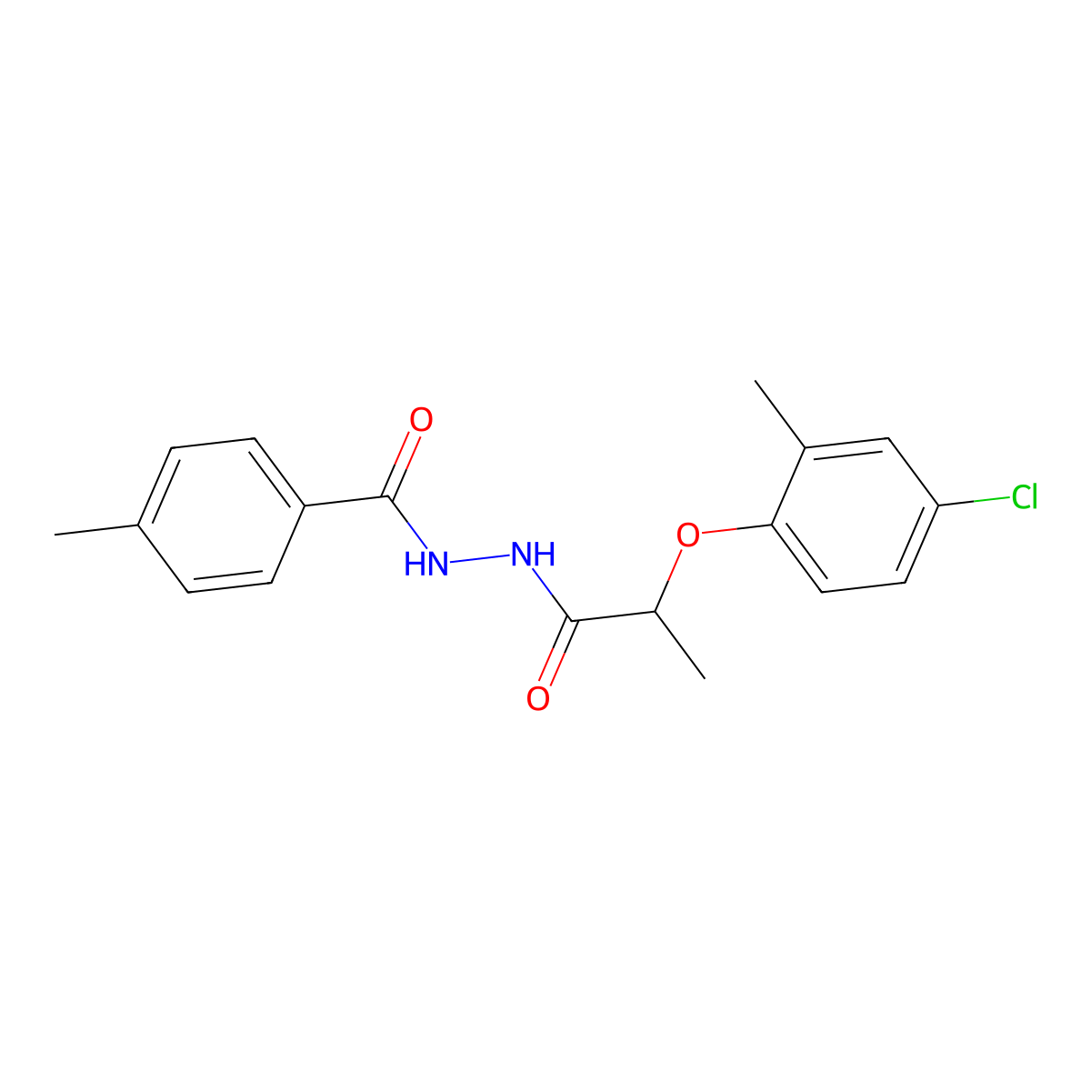 N'-[2-(4-chloro-2-methylphenoxy)propanoyl]-4-methylbenzohydrazide molecular structure, CAS 613219-53-7